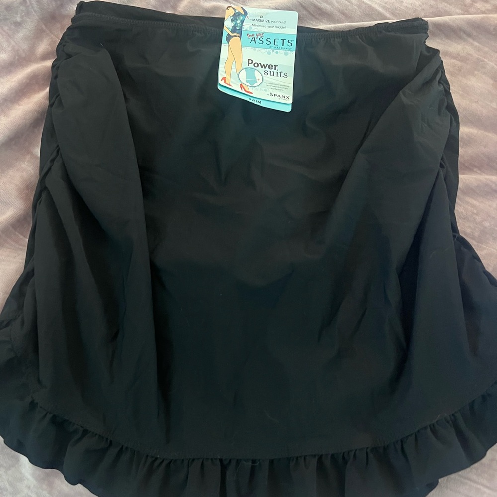 SPANX Black Swim Skirt